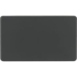 Knightsbridge Screwless 2G Blanking Plate - Anthracite - SF8360AT