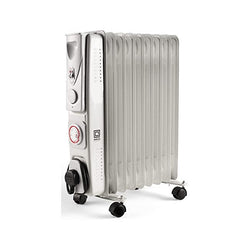 Pifco 2kW White 9 Fins Oil Filled Radiator With Timer - PIF203878