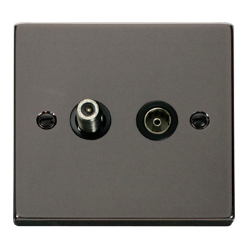 Click Scolmore Deco 1 Gang Non-Isolated Satellite Socket - VPBN157BK