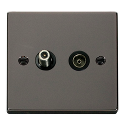 Click Scolmore Deco 1 Gang Non-Isolated Satellite Socket - VPBN157BK