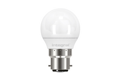 Integral 3.4W LED BC/B22 Golf Ball Warm White 240° Frosted - ILGOLFB22NC006