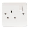 Click Scolmore Mode 13A 1 Gang Double Pole Plug Socket Polar White - CMA635