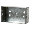 Click Scolmore Essentials 2 Gang 47MM K/O Galvanised Metal Back Box - WA098