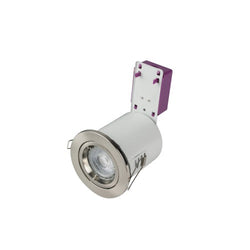 Robus Starling 50W Mains Voltage Die Cast Fire Rated Downlight, Ip20, 91MM, Brushed Chrome - RSF201-13