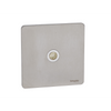 Schneider USFP Single Coaxial Socket White Insert - Stainless Steel - GU7410WSS