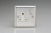 Varilight Classic 1 Gang Double Pole Socket With Metal Switch Rocker (Single XC4DW)-Polished Chrome - XC4DW