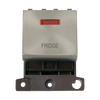 Click Scolmore MiniGrid 20A Double-Pole Ingot & Neon Fridge Switch Satin Chrome - MD023SC-FD