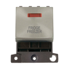 Click Scolmore MiniGrid 20A Double-Pole Ingot & Neon Fridge Freezer Switch Satin Chrome - MD023SC-FF