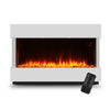 Devola 2kW Electric Fireplace Suite White 580x928mm - DVWFL2000WH (Return Unit)
