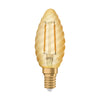 Osram 1.4W Vintage Gold LED Twisted Candle Bulb E14/SES Very Warm White - 293243