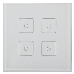 Kosnic Mains Powered 4 Channel Wall Mount Touch Switch - CSWRF02