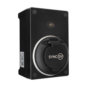 SyncEV Domestic Compact Car Charger 7.4kW with Wi-Fi Black - EVCP-7KW-S-1PH32A-BLACK