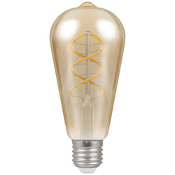 Crompton LED ST64 Spiral Filament Antique 6W 2200K ES - CROM6607