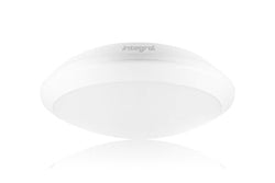 Integral Tough-Shell White Bulkhead 308mm 15W 1500lm Integrated 3 hour Emergency- ILBHA057