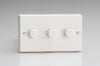 Varilight V-Pro 3x300W 3 Gang 3 Way Dimmer Switch - White - JQDP303W