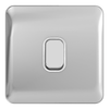 Schneider LSD 10A 1G 2W Retractive Switch White Insert Polished Chrome - GGBL1012RWPCS