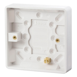 Click Scolmore Mode 1 Gang 16mm Pattress Box Polar White - CMA080