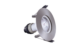 Integral Evofire IP65 Round Satin Nickel LED Downlight with GU10 Holder - ILDLFR70D002
