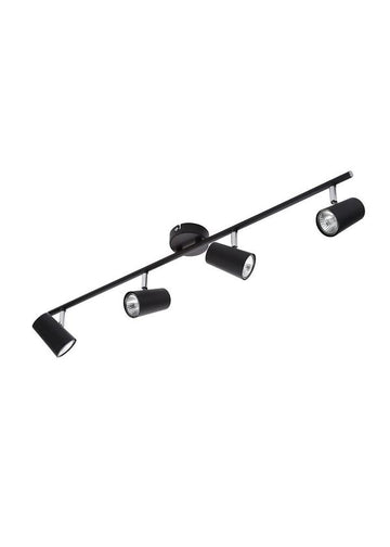 Forum Harvey 4 Light Bar GU10 Spotlight - Black - INL-31723-BLK