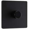BG Evolve Matt Black Trailing Edge LED 200W Single Dimmer Switch 2-Way Push On/Off - PCDMB81B