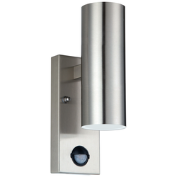 Luceco 8W Integrated LED Outdoor Up/Down Light with PIR - Stainless Steel - LEXDSS5UD30P