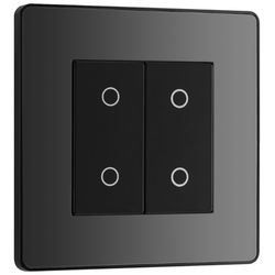 BG Evolve Black Chrome 200W Double Touch Dimmer Switch 2-Way Secondary - PCDBCTDS2B