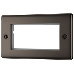 BG Nexus Metal Quad Euro Module Blanking Plate - Black Nickel - NBNEMR4