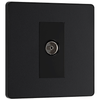 BG Evolve Matt Black Single Socket for TV/FM Co-Axial Aerial Connection - PCDMB60B