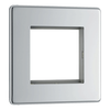 BG Nexus Flatplate Screwless Polished Chrome Double Euro Module Single Plate - FPCEMS2