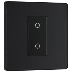 BG Evolve Matt Black 200W Single Touch Dimmer Switch 2-Way Secondary - PCDMBTDS1B