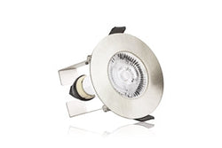 Integral Evofire IP65 Round Satin Nickel 70mm cutout Downlight with GU10 Holder  & Insulation Guard - ILDLFR70D004