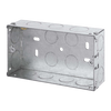 Click Scolmore Essentials 2 Gang 35MM K/O Galvanised Metal Back Box - WA096
