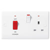 BG Nexus White Double Cooker Switch / Socket 45A - 870
