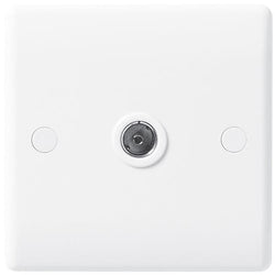 BG Nexus White 1 Gang Co-Axial TV Socket - 860