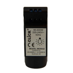 Click MiniGrid 400W Push On/Off Rotary Dimmer Switch - MD9042