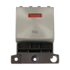 Click Scolmore MiniGrid 20A Double-Pole Ingot & Neon Fan Switch Satin Chrome - MD023SC-FN