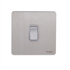 Schneider USFP 20A Double Pole Switched White Insert - Stainless Steel - GU2410WSS