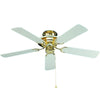 Fantasia Mayfair 42inch. Ceiling Fan with White Blade - Polished Brass - 110583