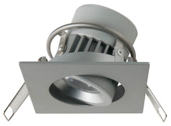 Megaman 8W Integrated Siena Square Dimming Silver - Warm White (36Â°)