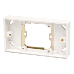 Click Scolmore Mode 1 Gang To 2 Gang 16mm Pattress Box Polar White - CMA091