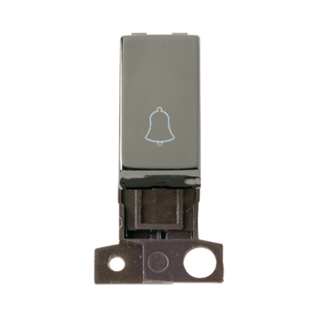 Click Scolmore MiniGrid 10A 1 Way Retractive Ingot Bell Black Nickel - MD005BN