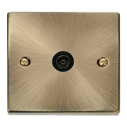 Click Scolmore Deco 1 Gang Non-Isolated Co-Axial Socket - VPAB065BK