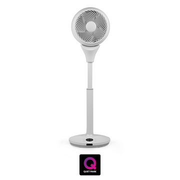 Devola Ultra Quiet 22W 12 Speed 9-inch DC Pedestal Fan - White - DV9PDQM