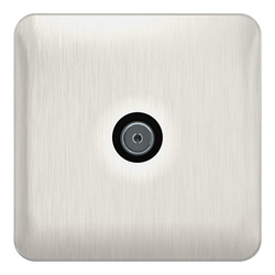 Schneider LSD DataTV/FMSingle Direct Con Black Insert - Stainless Steel - GGBL7010BSS
