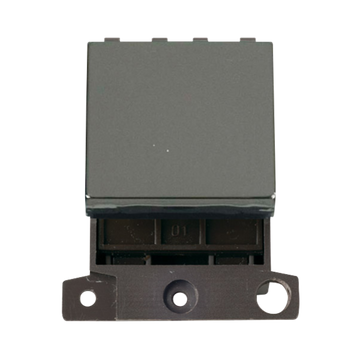 Click Scolmore MiniGrid 250V 20A 2 Way Switch Module Black Nickel - MD024BN