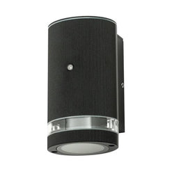 Forum Helix Wall GU10 Downlight with Photocell IP44 - Black - ZN-35686-BLK