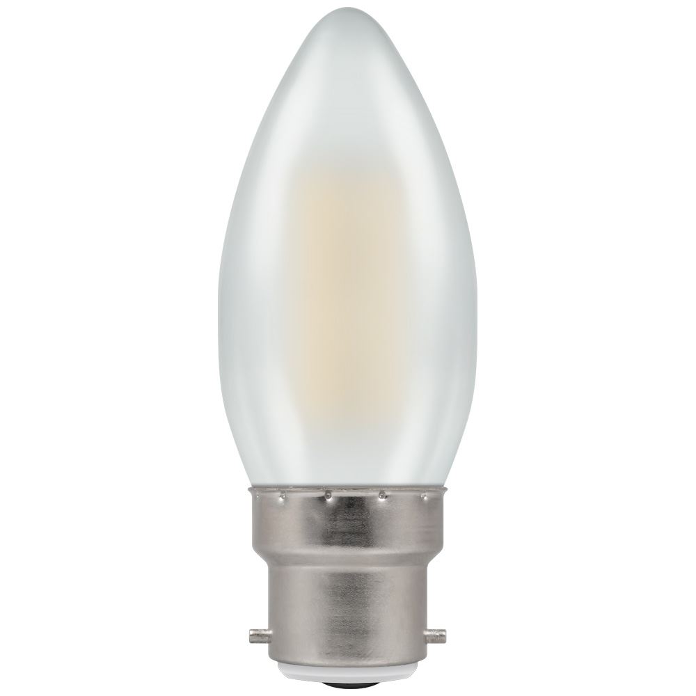 LED Candle BC B22 Filament Pearl 4W 2700K Warm