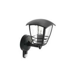 Philips Creek 60W E27 (UP) Wall Lantern With PIR IP44 Dimmable Black - 915002791102 - Return Unit