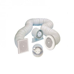 Manrose SF100T 100mm/4inch. 240v Timer In-line Axial Fan Kit - Return Unit