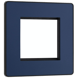 BG Evolve Matt Blue Grid 2 Gang Euro Module Front Plate - PCDDBEMS2B